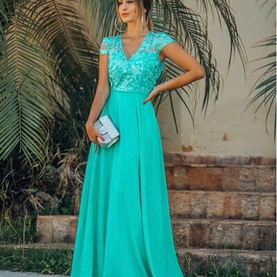 Blue lace appliques mother of the bride groom dresses party gowns evening dress vestidos