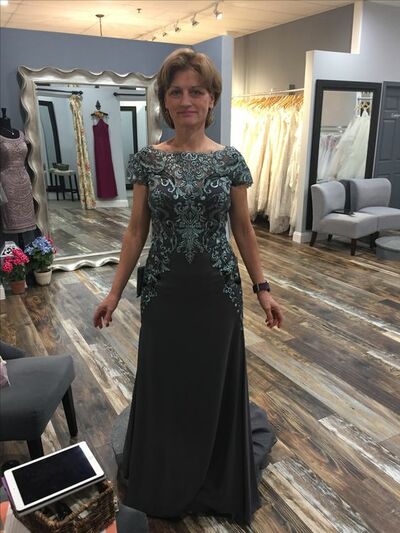 Black Lace Appliques Mother of The Bride Groom Dresses Party Gowns Evening Dress vestidos