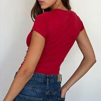 Love Ribbon Cherry Printed Top - Thumbnail 3