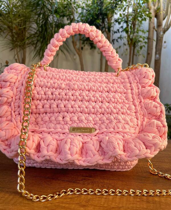HANDMADE BAG IN SWEET PINK COLOR