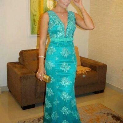 Blue lace appliques mother of the bride groom dresses party gowns evening dress vestidos
