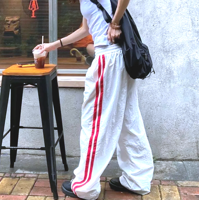 *Free Shipping*Y2K STRIPED TRACK PANTS