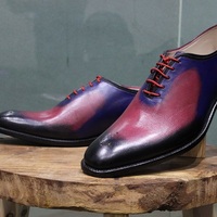 New Mens Handmade Shoes Formal Wear Multi color Leather Lace Up Dress & Casual Boots - Thumbnail 1