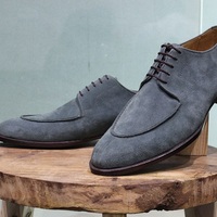 New Mens Handmade Formal Shoes Suede Leather Lace up Casual wear & Dress boot - Thumbnail 1