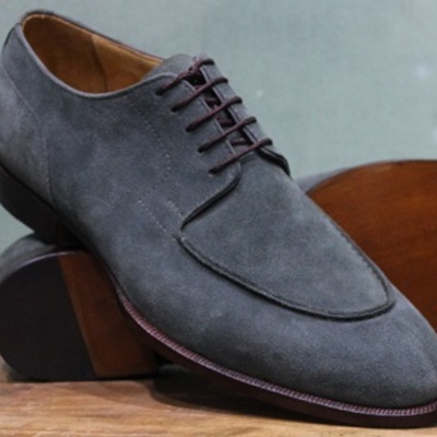 New mens handmade formal shoes suede leather lace up casual wear & dress boot