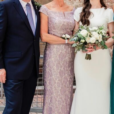 Simple purple lace mother of the bride groom dresses party gowns evening dress vestidos