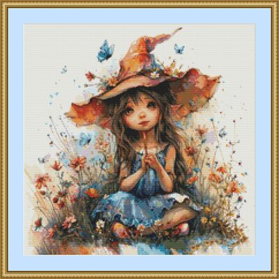 Garden witch 2 cross stitch pattern - Thumbnail 2
