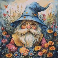 Garden Gnome 4 Cross Stitch Pattern - Thumbnail 1
