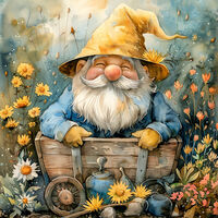 Garden Gnome 3 Cross Stitch Pattern - Thumbnail 2