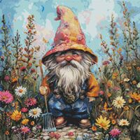 Garden Gnome 2 Cross Stitch Pattern - Thumbnail 1