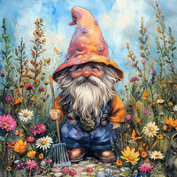 Garden Gnome 2 Cross Stitch Pattern - Thumbnail 2