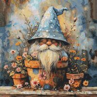 Garden Gnome 1 Cross Stitch Pattern - Thumbnail 1