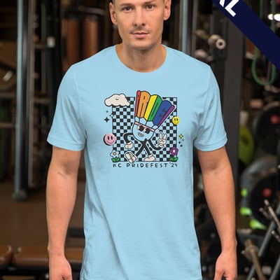 Kansas city pridefest 2024 checkered unisex t-shirt
