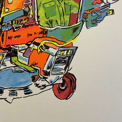 Smoke children/sears vehicle screenprint (18" x 24")