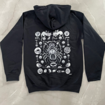 "A Cat's Life" Zip-Up Hoodie (black)
