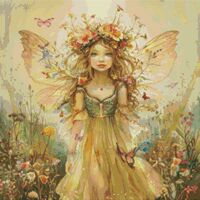 Garden Fairy 8 Cross Stitch Pattern - Thumbnail 1