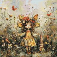Garden Fairy 4 Cross Stitch Pattern - Thumbnail 1