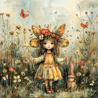 Garden Fairy 4 Cross Stitch Pattern - Thumbnail 2