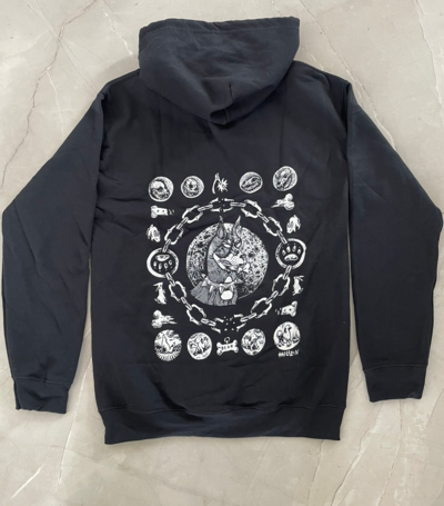 "A Dog's Life" Zip-Up Hoodie (black)