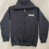 "A Dog's Life" Zip-Up Hoodie (black) - Thumbnail 1