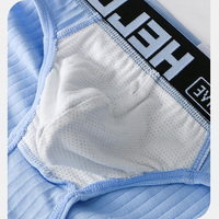Wholesale Mixed Colors 6PK Wangjiang Men's Sexy Underwear Cotton Blend Youth Mid-rise Pouch Briefs Underpants 3065SJ - Thumbnail 3