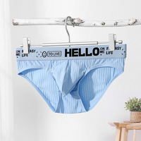 Wholesale Mixed Colors 6PK Wangjiang Men's Sexy Underwear Cotton Blend Youth Mid-rise Pouch Briefs Underpants 3065SJ - Thumbnail 7