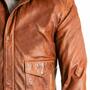 Distressed Brown Flight Bomber Leather Motorcycle Jacket-2