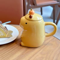 Cute Capybara Ceramic Coffee Mug with Lid - Thumbnail 2