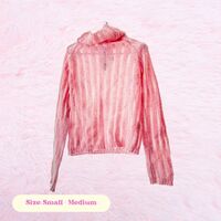 Vintage Pink Coquette High-Neck Sweater | Long Sleeves and Ladder-Stitch Knit Design - Thumbnail 1