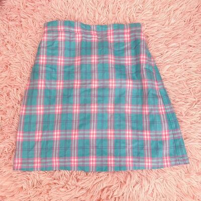 Harajuku Mini Y2K Plaid Schoolgirl Skirt | Pink and Blue Vintage Vibes