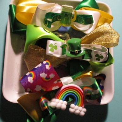 Japanajuku st. patrick's day hairbows