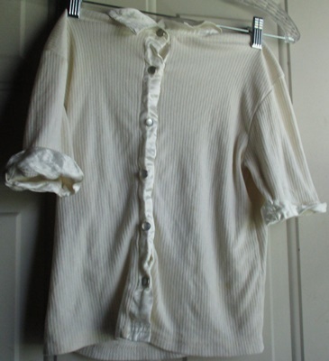 White Satin Collar Shirt