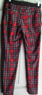 Red Green Black White Stripe Leggings