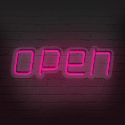 Open neon sign wns017