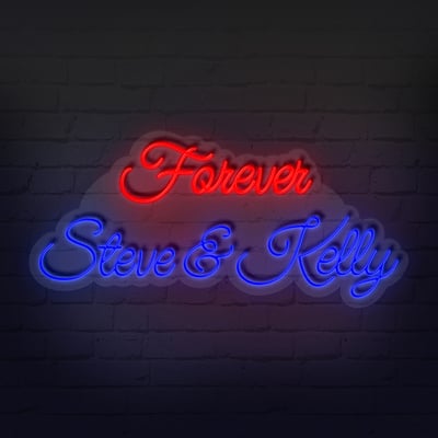 Forever first name 2 color neon sign wns019 - Thumbnail 2
