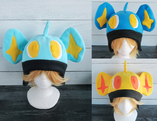 Yellow Blue Lion Fleece Hat