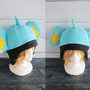 Yellow Blue Lion Fleece Hat-2
