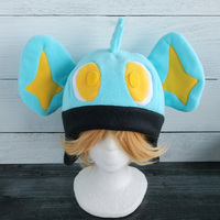 Yellow Blue Lion Fleece Hat - Thumbnail 1