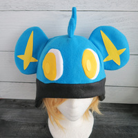 Yellow Blue Lion Fleece Hat - Thumbnail 5