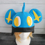 Yellow Blue Lion Fleece Hat-1
