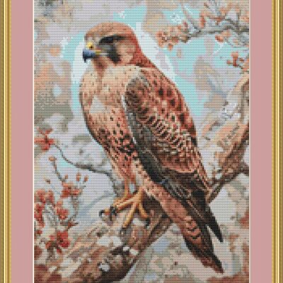Falcon cross stitch pattern