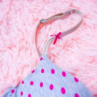 La Zenza Playful Polka Dots Pink Push-Up Bra | 34A | Uplifting Cleavage & Comfort | Dark Gray Violet Lingerie | Sexy - Thumbnail 1