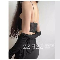 Mesh sequin spaghetti strap suspender unique fashion sexy hot girl vest - Thumbnail 5