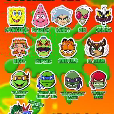 Nick dot sticker set