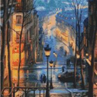 Evening In The City Cross Stitch Pattern - Thumbnail 1
