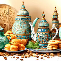 Ethnic Pots Cross Stitch Pattern - Thumbnail 2