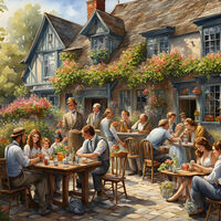 English Pub Cross Stitch Pattern - Thumbnail 2