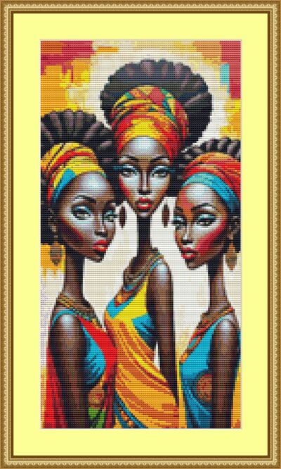 Elegant Women Cross Stitch Pattern