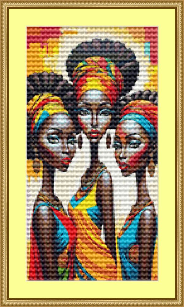 Elegant Women Cross Stitch Pattern