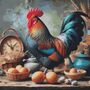 Elegant Rooster Cross Stitch Pattern-1